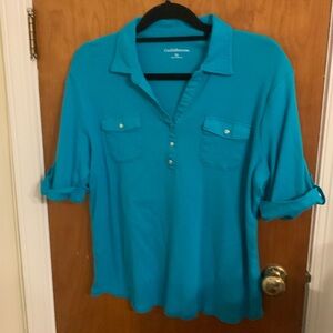 Croft and Barrow Short Sleeve shirt in Teal